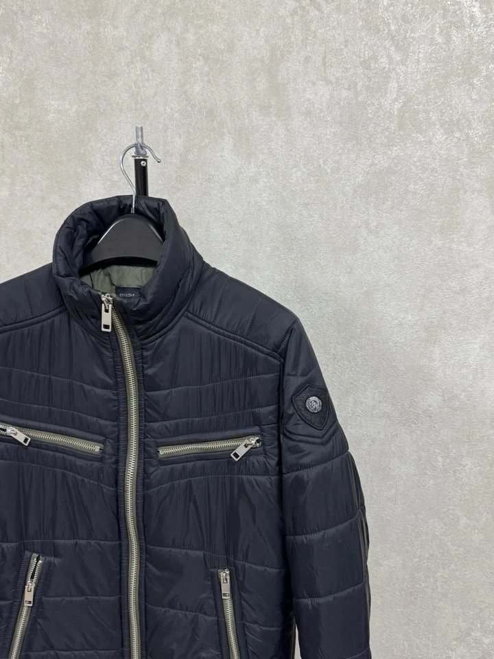 Diesel Black Puffer Zip Jacket Men’s Size S - Image 4 of 4