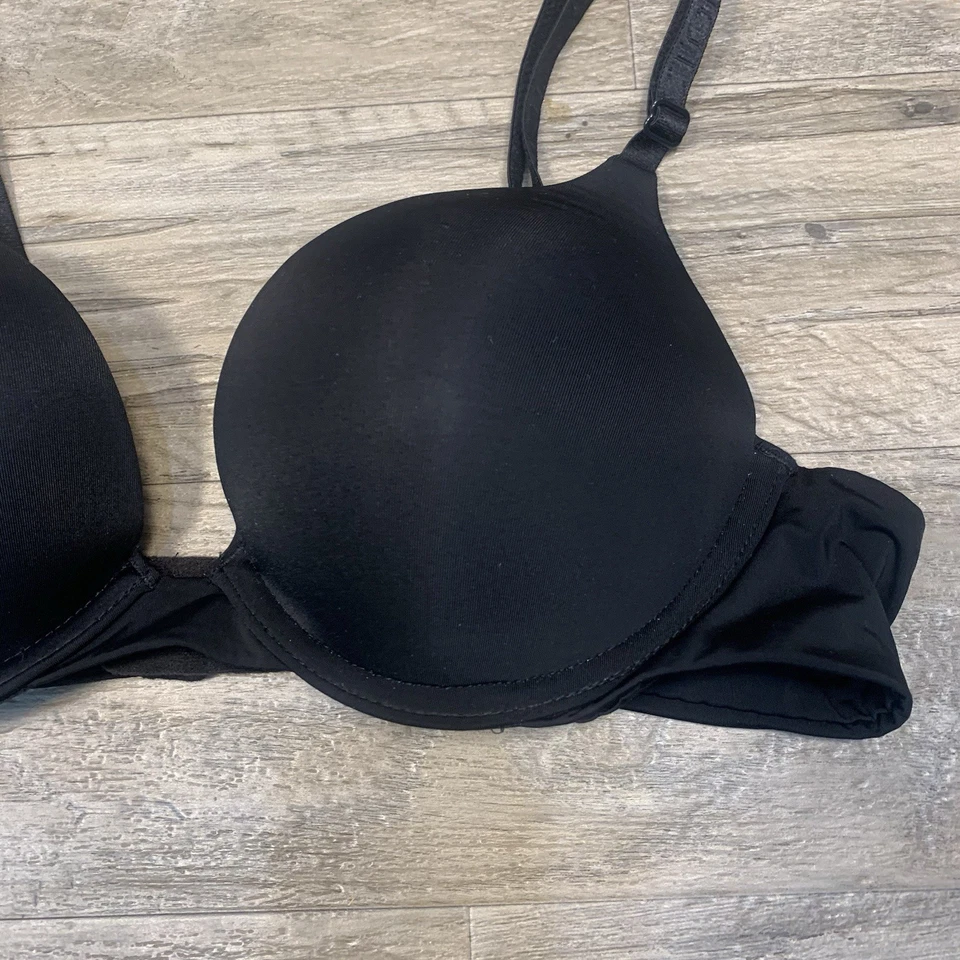 Sutiã de Mergulho Victoria Secret Camiseta Push Up Bombshell Preto Tamanho 34 AA - Imagem 4 de 4