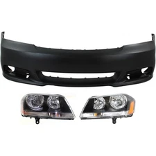 68081991AB, 5303745AD-PFM, 5303744AD-PFM CAPA Set of 3 Bumper Covers Fascias