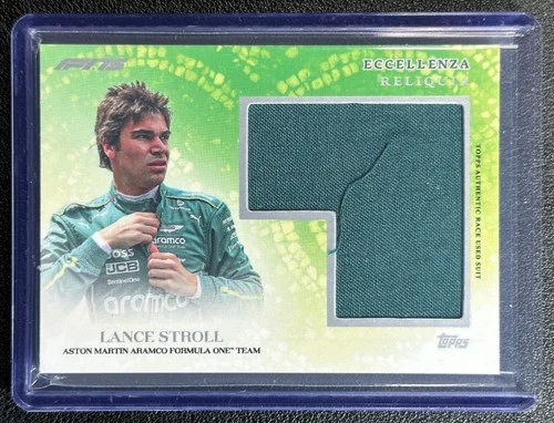 LANCE STROLL 2025 TOPPS ECCELLENZA F1 #NNO RELIQUIA RACE USED SUIT