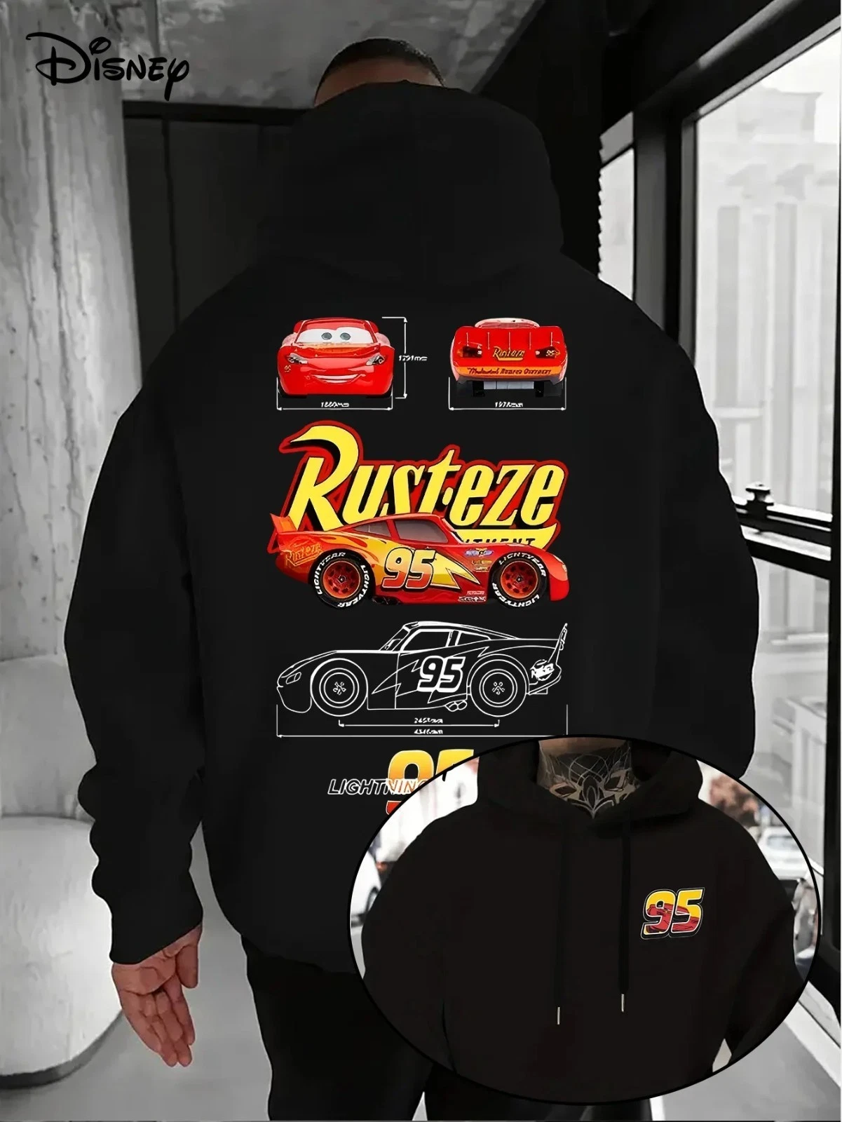 95 Lightning McQueen Hoodie Cars Pullover