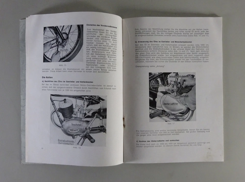 ' Uso Triumph Doppelkolben-Zweitakt-Motorrad Bdg 125 L Stand 05/1955 - Immagine 3 di 4