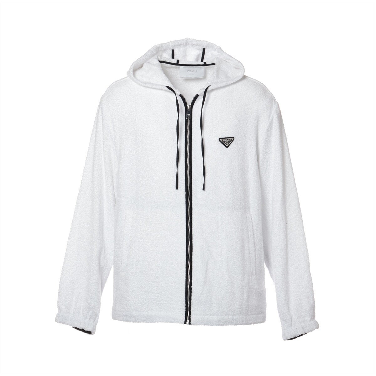 Prada Triangle logo 22SS Cotton Parker 50 Men's White SGC033 Prada Triangle logo 22SS Cotton Parker 50 Men's White SGC033