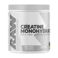 RAW Nutrition Essential 100% Pure Creatine Monohydrate Unflavored 8.81Oz 50 Serv