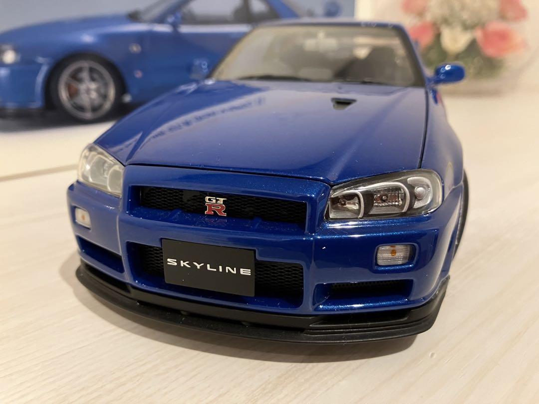 AUTOart 1/18 Nissan SKYLINE R34 V-SPEC Ⅱ 1/18 Nissan Skyline GT-R (R34) V Spec II (Black Pearl
