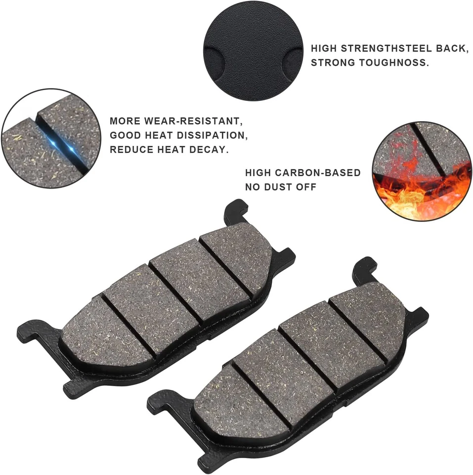 Pastillas de freno delanteras traseras Yamaha V-Star 1100 Custom XVS1100 2000-2009 Foto 4 de 4