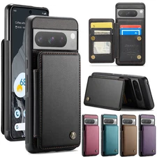For Google Pixel 8/9 Pro XL Magnetic Leather Wallet RFID Block Case Stand Cover