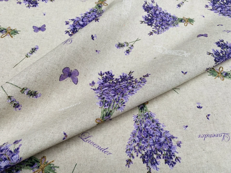 Lavanda Lila Mariposa LINO LOOK Imprimir Cortinas de Tela, Decoración del Hog... - Imagen 4 de 4