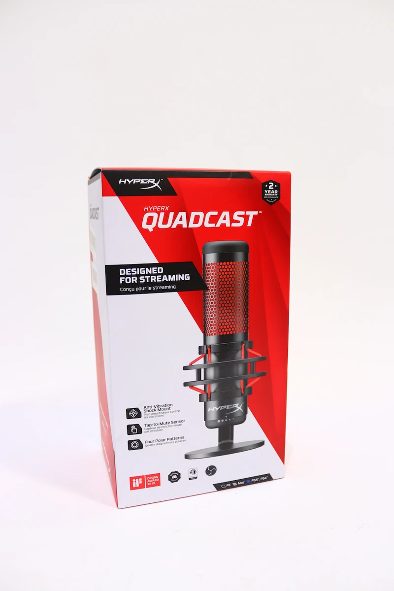 HyperX QuadCast S Wired MultiPattern USB Electret Condenser Microphone