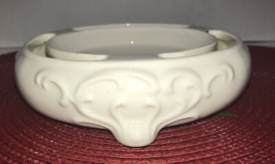 Vtg Goebel Hummel Pansy Flower Frog round Ring Vase