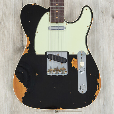 Fender Custom Shop 1960 Telecaster Custom Heavy Relic Guitar, Aged Black