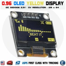 0.96" yellow color I2C IIC 128X64 LED OLED LCD Display Arduino ssd1306 SSD1315