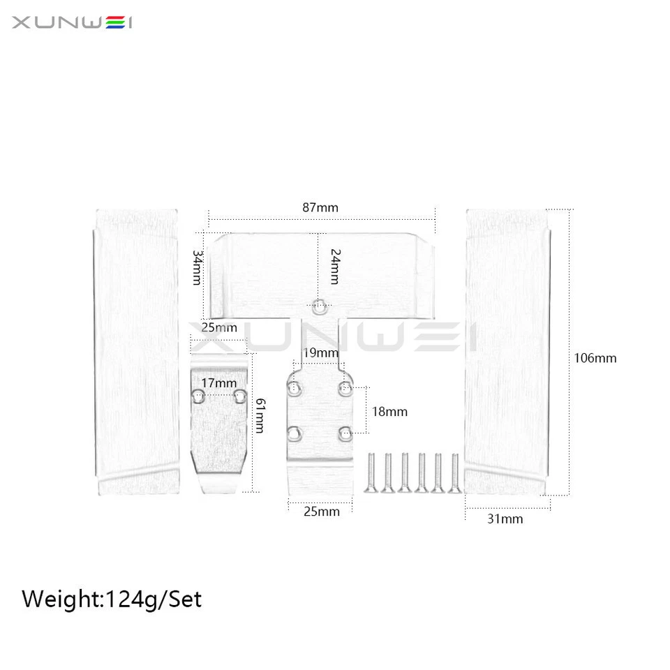 Stainless Steel Skid Plate Protector For RC Traxxas 1/16th E-Revo SUMMIT SLASH - Image 2 of 4