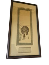 Rare Japanese Painting Framed By Famous artist Mori Sosen 1747- 1821 Deer