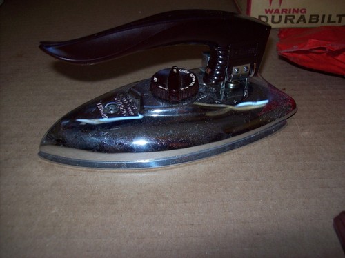Mango de baquelita Waring Durabuilt 1959 de colección hierro de viaje excelente funcionamiento - Imagen 3 de 6
