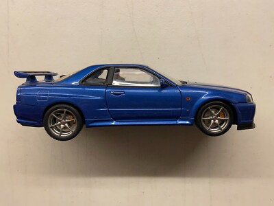 Autoart 1:18 Scale Diecast Car 1999 Nissan Skyline R34 GTR - Blue