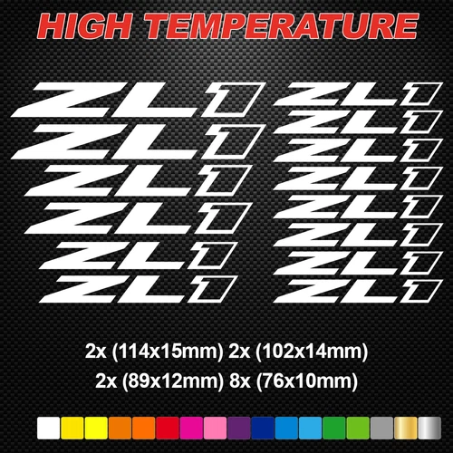 FITS ZL1 HI-TEMP PREMIUM BRAKE CALIPER DECALS STICKERS CAST VINYL Camaro