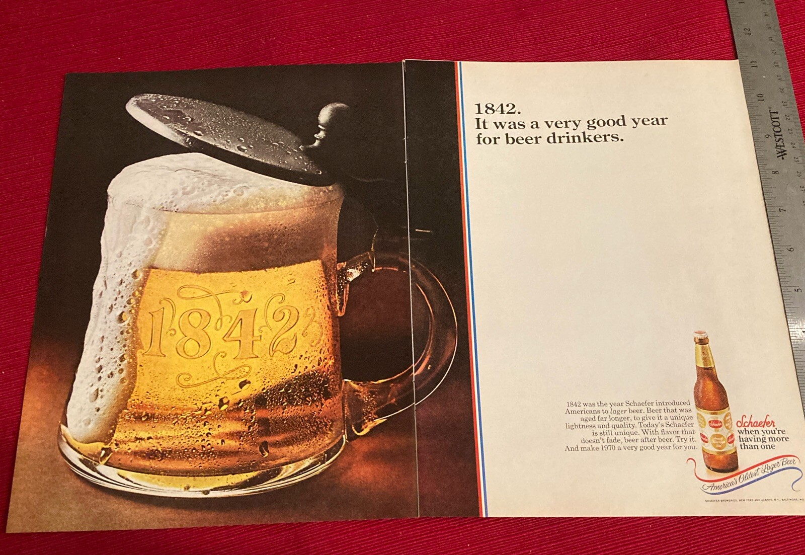 Schaefer Beer When You Are Having More Than One 1970 Print Ad - Great To Frame!