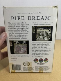 Pipe Dream (Nintendo NES, 1990) Complete CIB Game, Box, Manual Tested & Working!