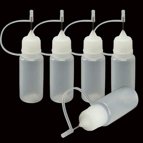 AKOAK 12 Pcs PE Plastic Squeezable Dropper Bottles with Needle Tip Caps for Glue - Picture 2 of 3