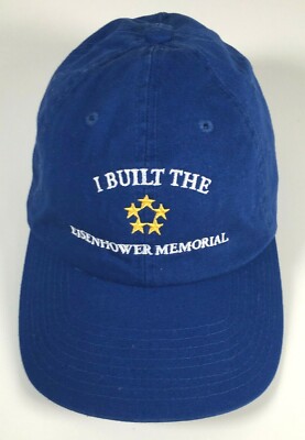 I Built The Eisenhower Memorial Blue Baseball Cap OSFM Strapback Adjustable Bays