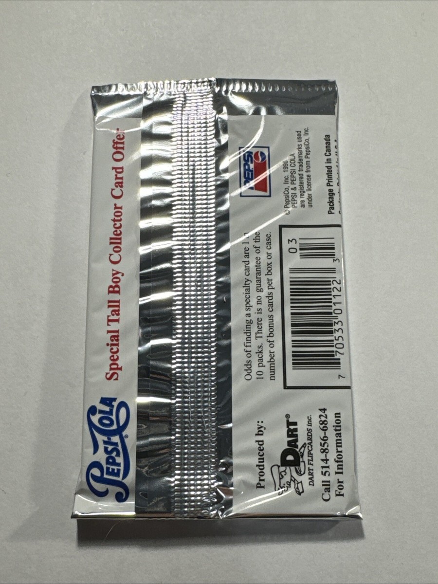 1996 Pepsi-Cola Vintage Sealed Pack Premium Trading Cards 7 Cards