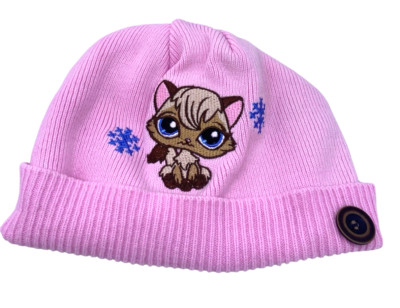 LPS Littlest Pet Shop Hat Knit Beanie Cap Y2K RARE Girls 4-7