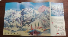 1969 Berchtesgaden Germany Ski Map & Brochure Ross Feld