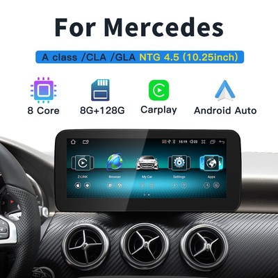 10.25'' Screen Wireless Carplay Android Auto Radio Fit For Benz A W176 NTG 4.5