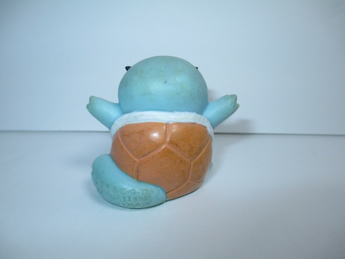 Figurine Miniature Vintage Pokémon Carapuce (Squirtle) + Poké Ball + POG - Années 90