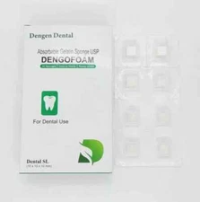 Dengen Dental Sterile Gelatine Hemostatic Sponge Gelfoam Cubes 32pcs