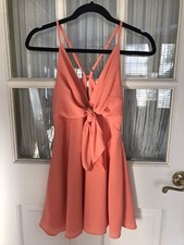 Urban Outfitters Dress XXS Orange Peach Pink Flowy Dress Spring 
