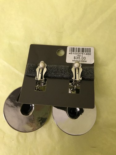 Chico's & Bass Silver Tone Earring LOT Pierced and Clip - Picture 3 of 7