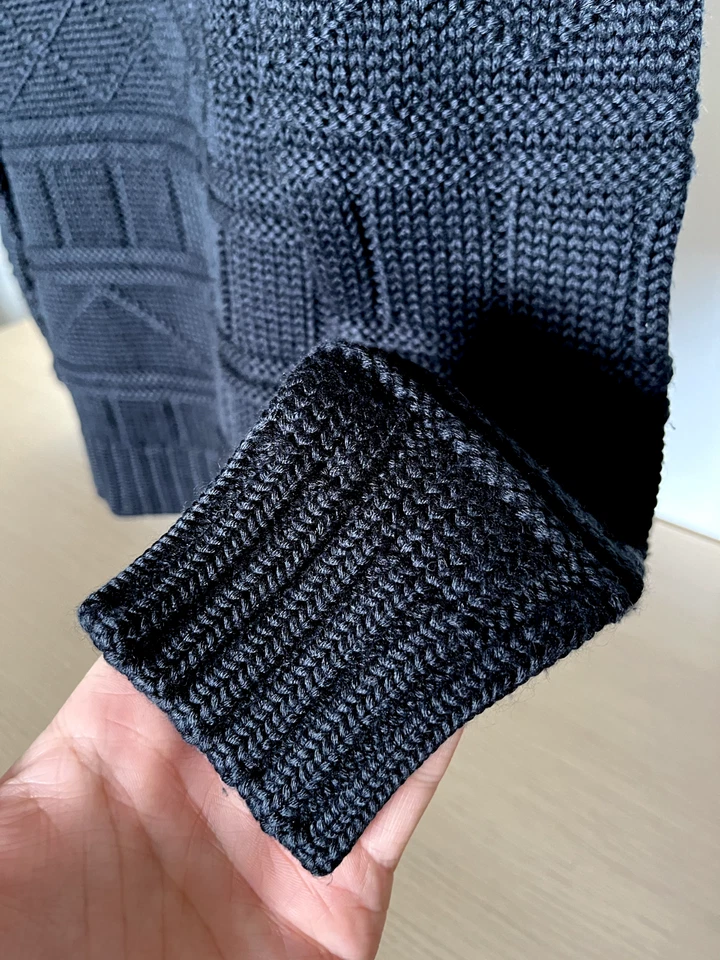 Suéter Pullover Negro Grueso GOSHA RUBCHINSKIY AW 2012 Intarsia S (EU 46) Foto 3 de 4