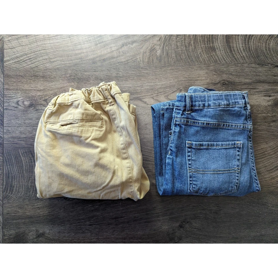 Pantalones de pierna recta para niños Place 14 caquis y jeans - 2 pares Foto 2 de 4