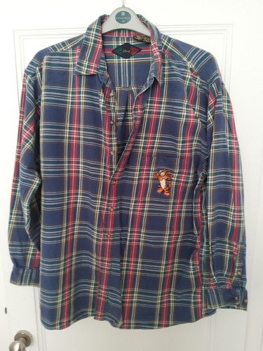 Herren The Disney Store kariert Flanell Tigger der Tiger Hemd Tasche Größe 2XL