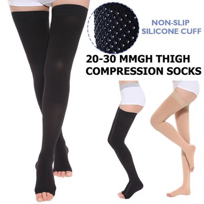 Thigh High Compression Socks Men Women Leg Knee Varicose Vein Support Stockings