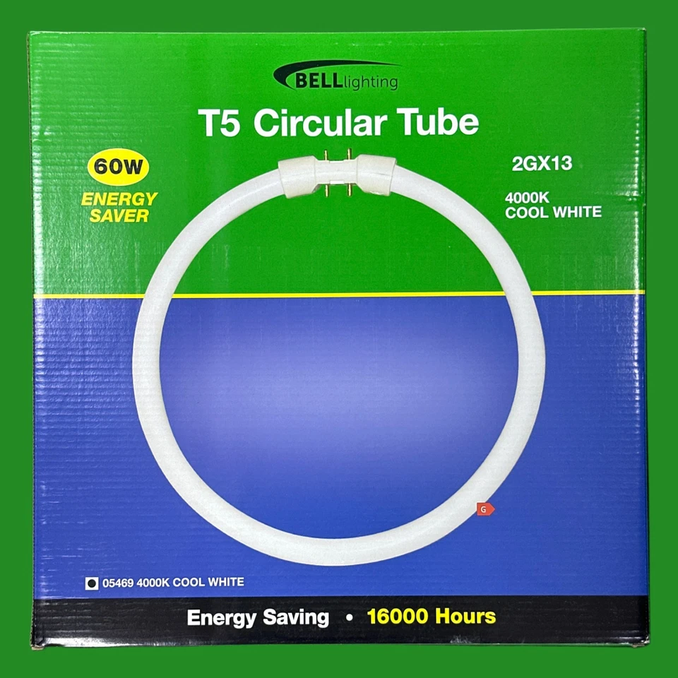 1x 60W BELL Circular 2GX13 4 Pin T5 373mm Fluorescent Tube 4000K Light Bulb - Image 2 of 4