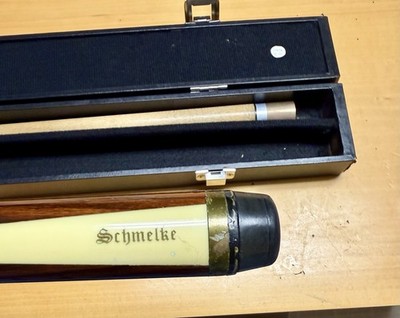 Vintage Schmelke Billiard Cue/ Pool Stick 58-1/2, 18.5 Oz. With Case.    