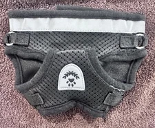 Black Mesh Reflective Dog Harness with Straps – Small Pet Vest Adjustable