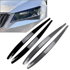 Headlight Headlamp Eyebrow Eyelids Frame Cover Trim For Skoda Superb B8 2015-19