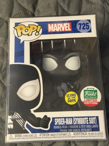 Funko Pop: Marvel - Spider-Man (traje simbionte) (GITD) - Funko (exclusivo) #725