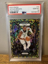 2023 Panini Prizm - Jaylen Brown King Snake Prizm - PSA 10 - SSP - Celtics