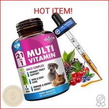 Cat  Dog Multivitamin Liquid with Glucosamine  Cranberry  21 in 1 Health Supp