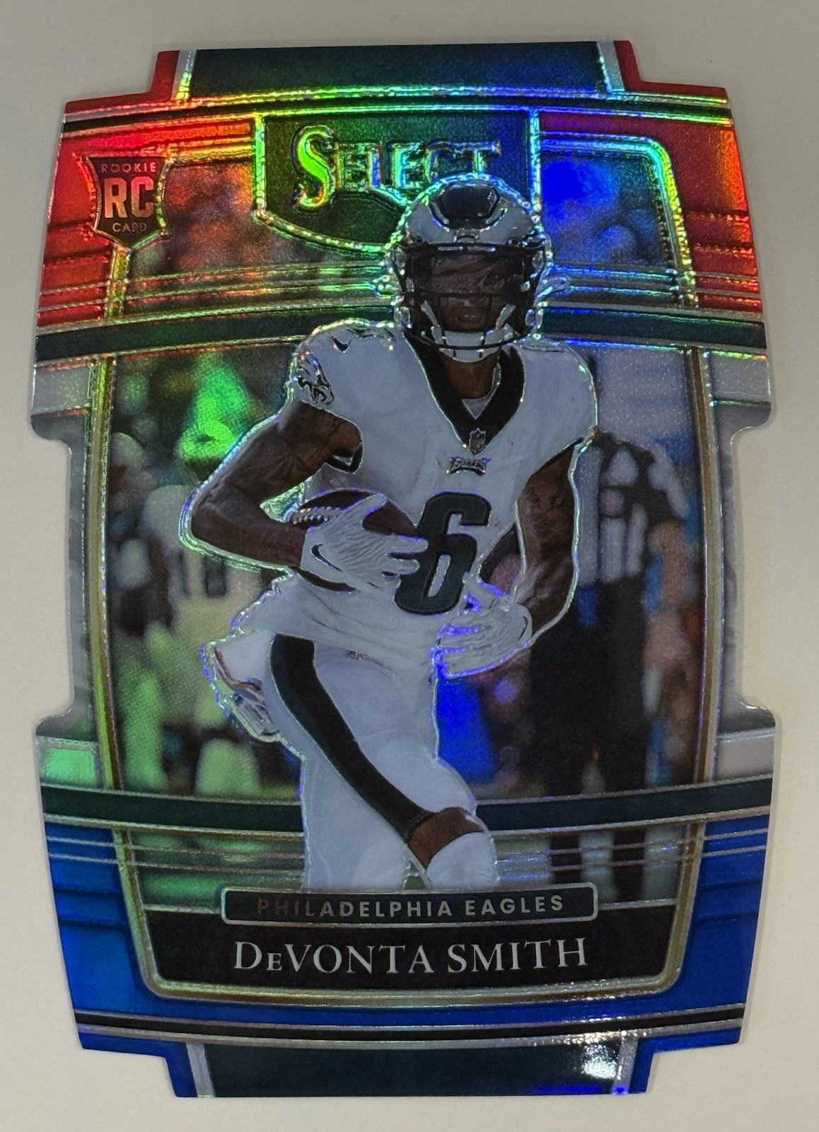 2021 Select Concourse Devonta Smith Red & Blue Prizm Rookie Die Cut RC STAR HOT!