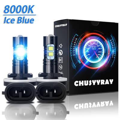 #ad #ad 881 886 889 H27W 2 8000k Ice Blue 4000LM LED Fog DRL Light Bulbs Set of 2 $9.99