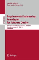 Requirements Engineering: Foundation For Software Quality Camille Salinesi
