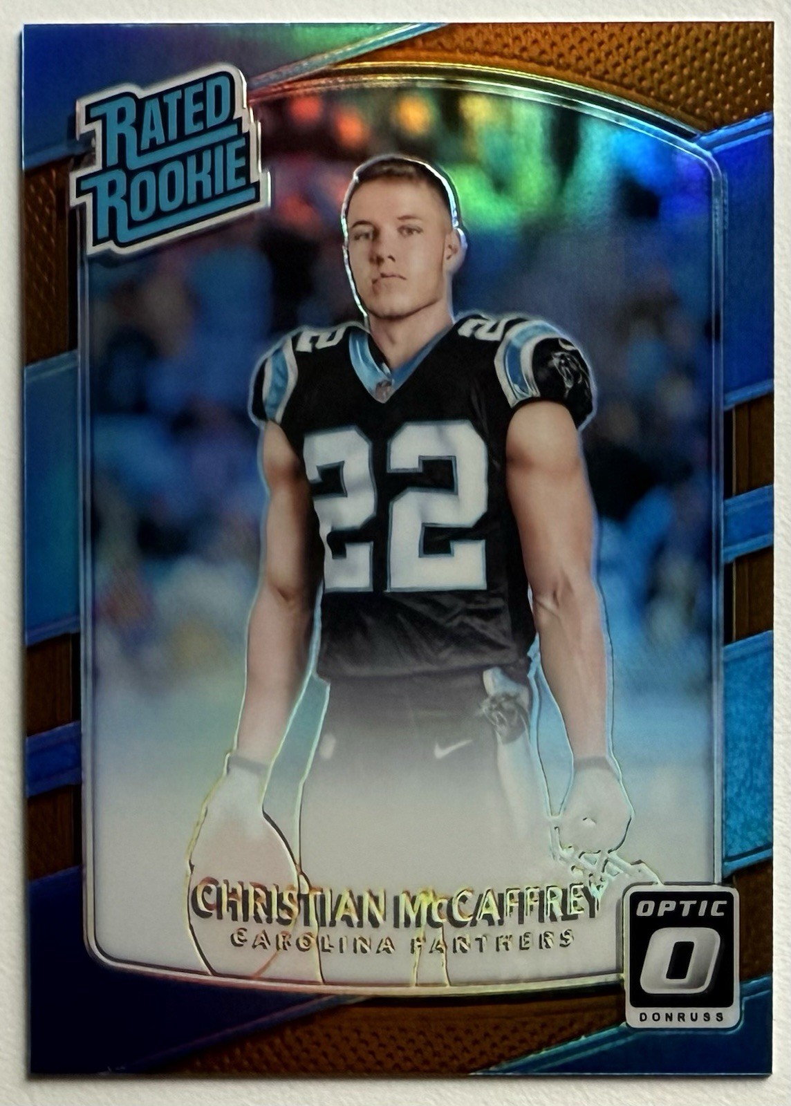2017 Donruss Optic Rated Rookie Bronze Prizm Christian McCaffrey #168 Rookie RC
