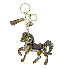 Popfizzy Horse Keychain Accessories for Women and Girls, Rhinestone Backpack...