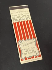 Vintage Pennsylvania Matchbook “Strawbridge & Clothier” Philadelphia